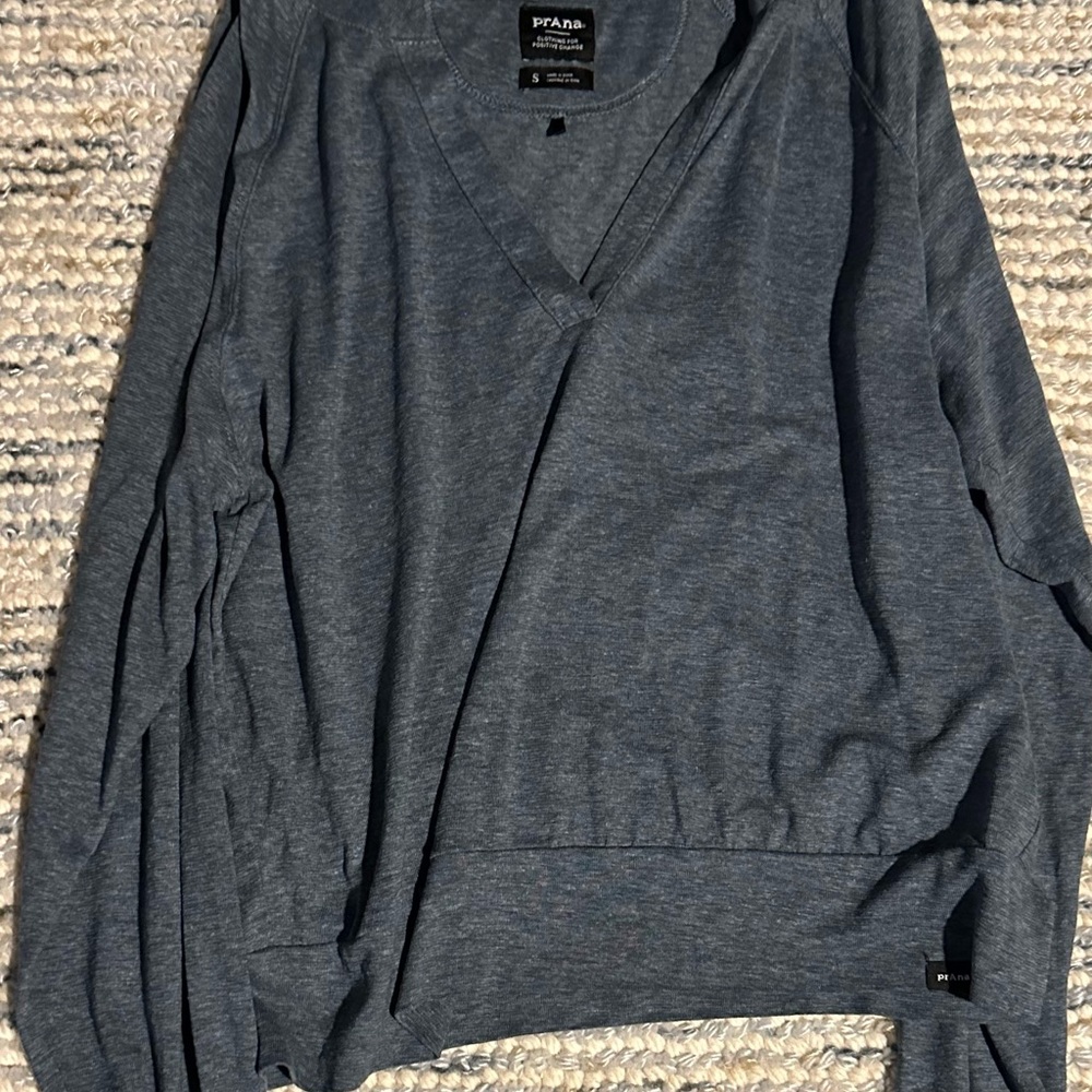 Prana Charcoal V-Neck Top
